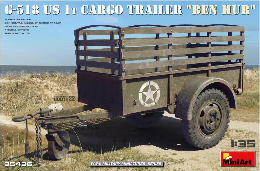 MiniArt 1/35 G-518 US 1ton Trailer "Ben Hur" 35436